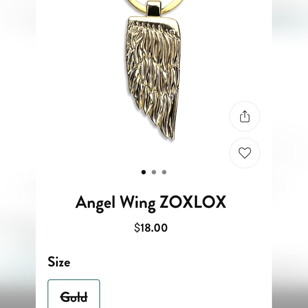 ZOX GOLD ANGEL WING ZOXLOX #1396 ADVENT COLLECTIBLE KEYCHAIN FOR ZOX WRISTBAND - Picture 9 of 9